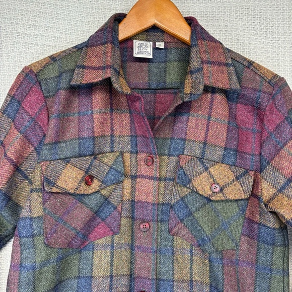 The Oxford Shirt Company Women’s Flannel Plaid Button Up Shirt Sz 10 Vintage EUC - Picture 2 of 8